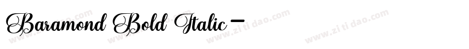 Baramond Bold Italic字体转换